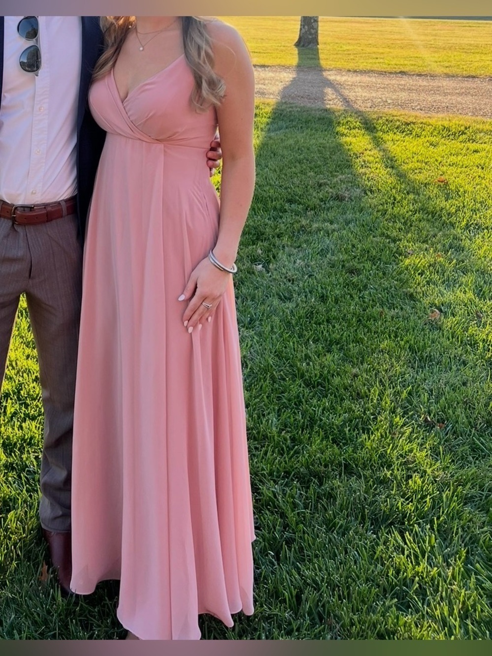 Birdy Grey Kaia Chiffon Dusty Rose Dress